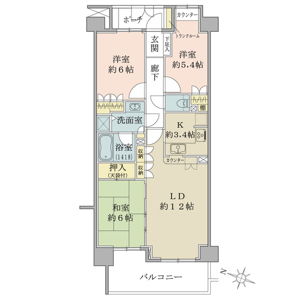 アールヴェール文京大塚公園の間取図