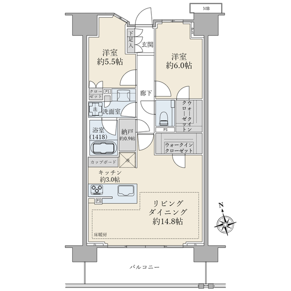 ブリリアシティ西早稲田の間取図