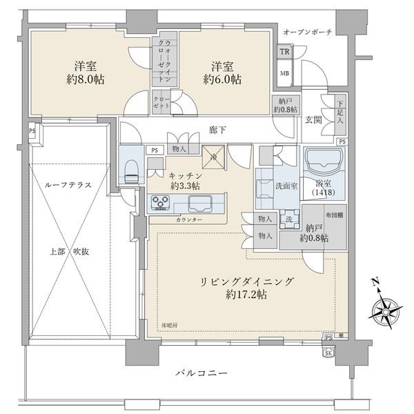 ブリリア成増シーズンテラスの間取図
