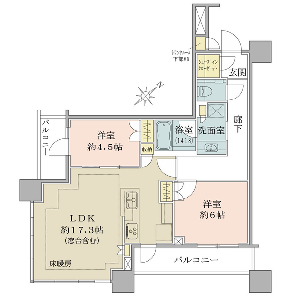 ブリリアタワーズ目黒ノースレジデンスの間取図