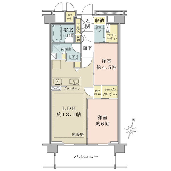 シティハウス下目黒の間取図