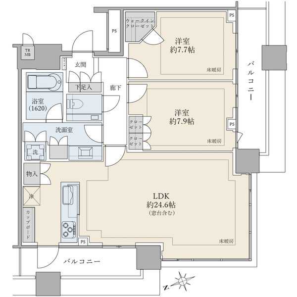 ブリリアタワーズ目黒サウスレジデンスの間取図