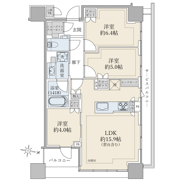 ブリリアタワーズ目黒ノースレジデンスの間取図