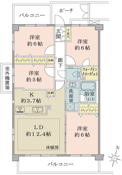 ライオンズガーデン吉祥寺の間取図
