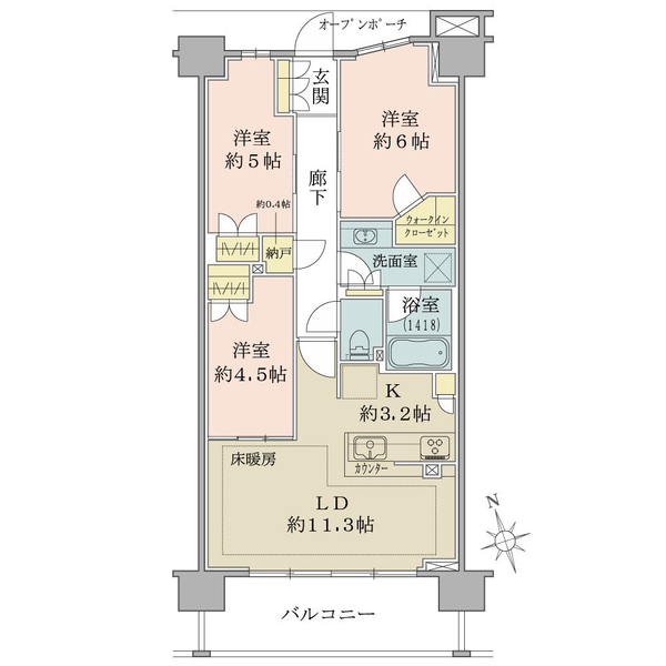 ブリリアシティ石神井台の間取図