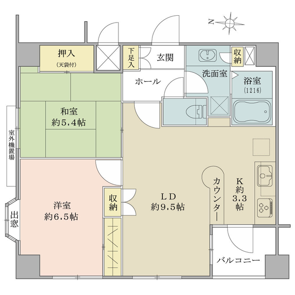 カインドステージ四谷三丁目の間取図
