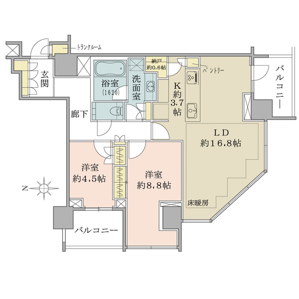 ブリリアタワー代々木公園クラッシィの間取図