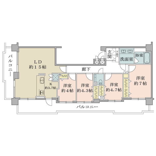 ヴェーゼント芦花公園の間取図