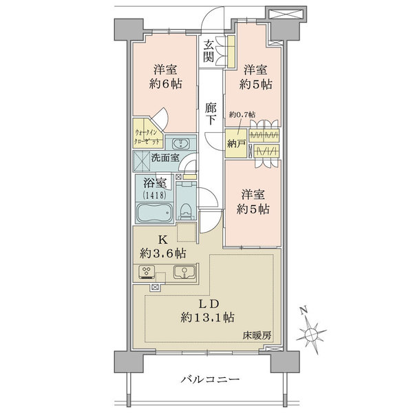 ブリリアシティ三鷹の間取図