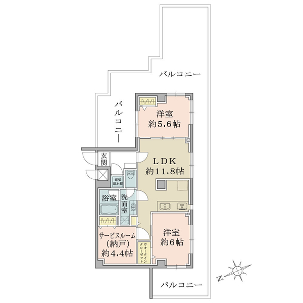 サカエ新宿余丁町マンションの間取図