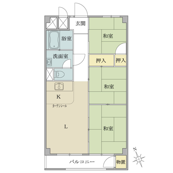 弦巻ハイツの間取図