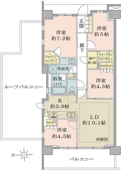 ブリリアシティ三鷹の間取図