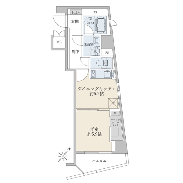 デュオ・スカーラ市ヶ谷の間取図
