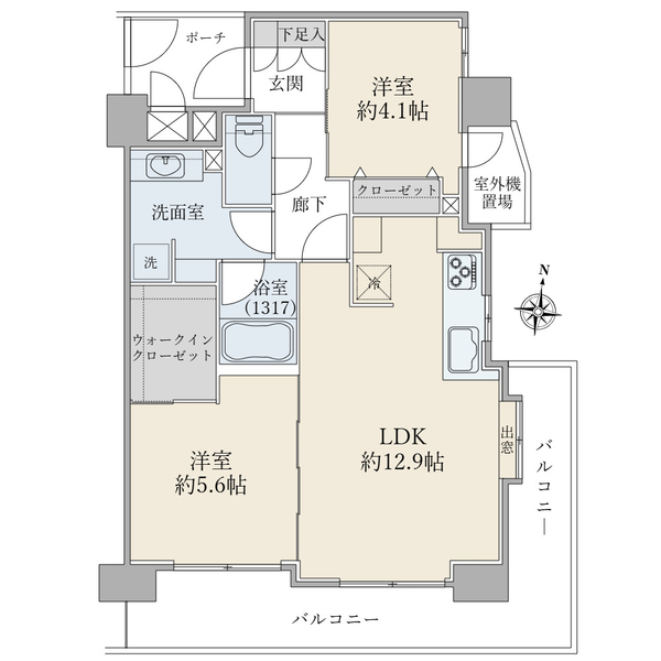 エフィーナ南麻布の間取図