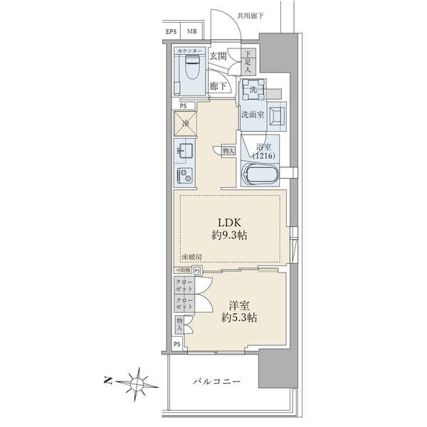 ブリリア四谷三丁目の間取図