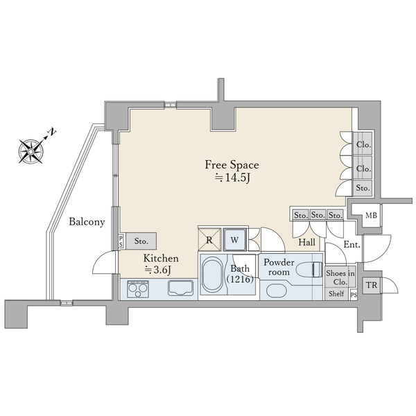 グローリオ浜田山デュオの間取図