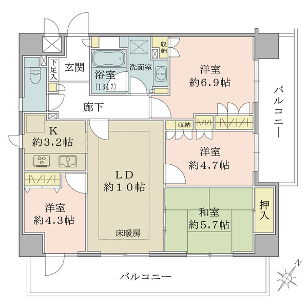 ケルン浅草の間取図