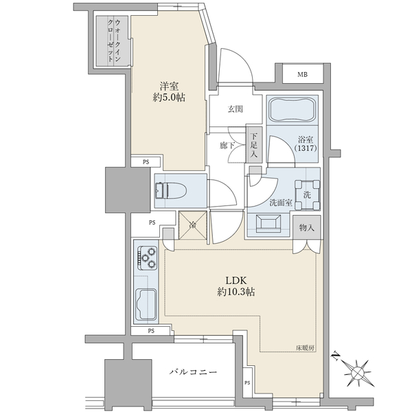 ブリリア東大前の間取図