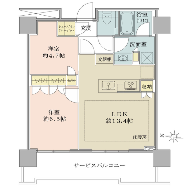 ＴＨＥ　ＹＯＫＯＨＡＭＡ　ＦＲＯＮＴ　ＴＯＷＥＲの間取図