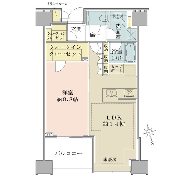 白金ザ・スカイ 東棟の間取図