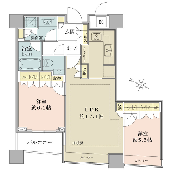 パークコート赤坂ザタワーの間取図