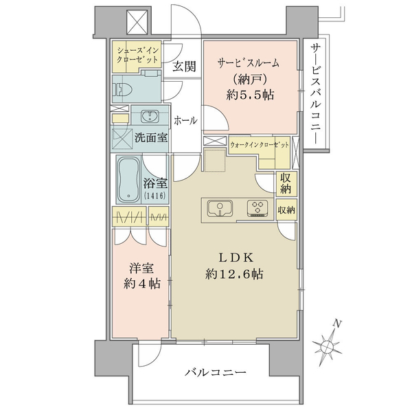 イニシアイオ西麻布の間取図