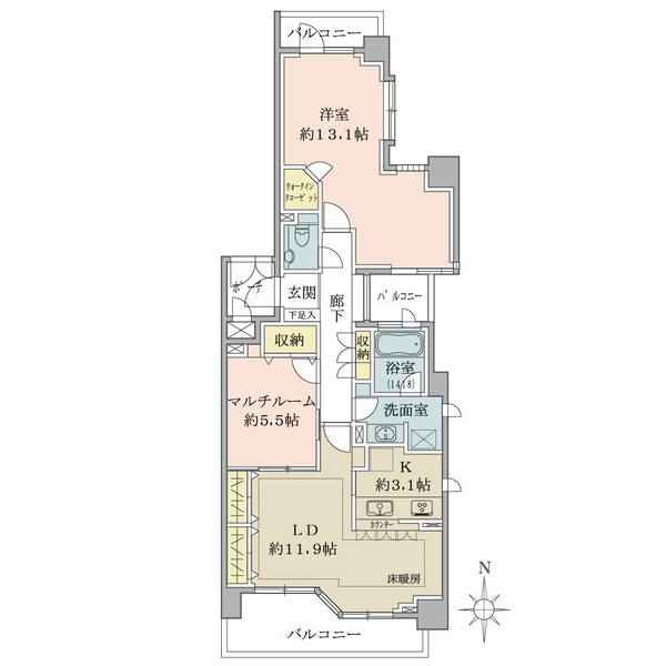 ディアナコート三田の間取図