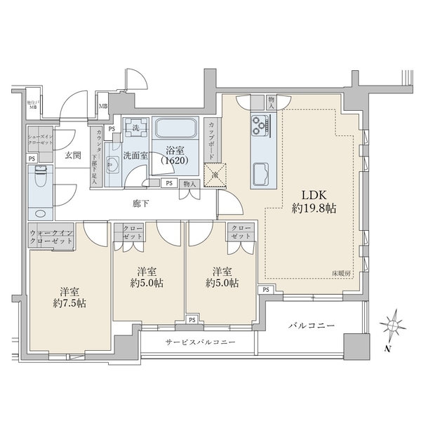 ブリリア高輪レフィールの間取図