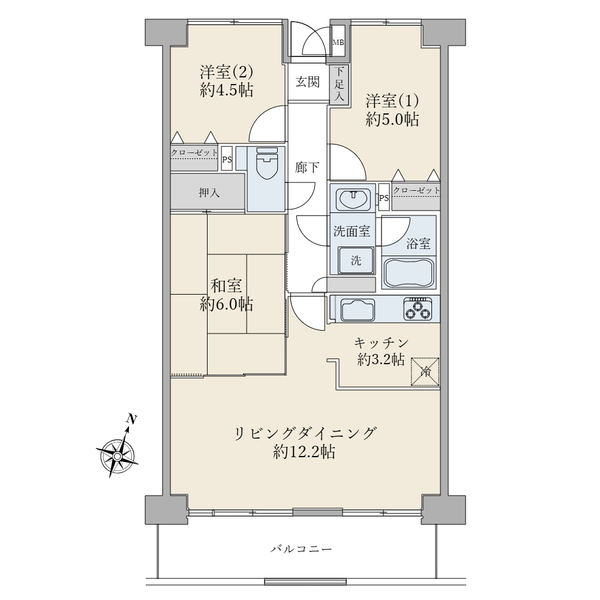 ダイアパレス武蔵浦和の間取図