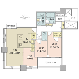 パークタワー横浜ステーションプレミアの間取図