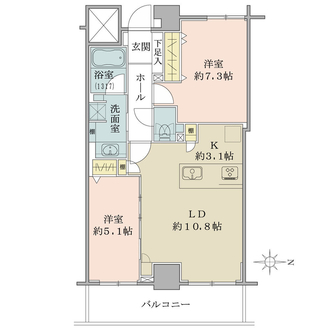 ブリリアタワー川崎の間取図