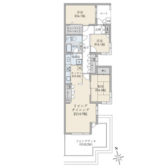 ルネ上星川の間取図