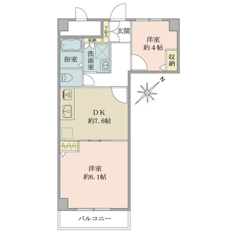 東建検見川マンションＡ棟７階の間取図