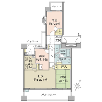 フォレストシティ千里丘の間取図