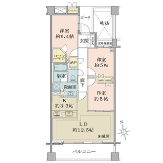プラウド蘆花公園の間取図