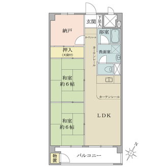東建多摩川マンションの間取図
