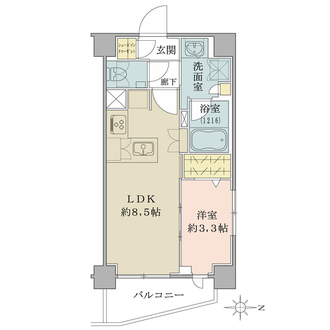 サクラティアラ武蔵小杉の間取図