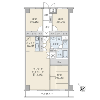 パークサイド武蔵小杉の間取図