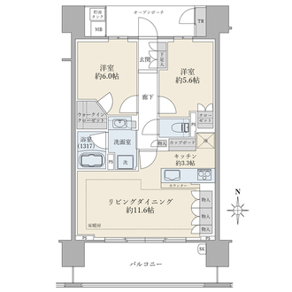 ブリリア武蔵小杉の間取図