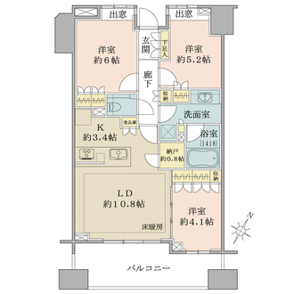 ブランズ溝の口レジデンスの間取図