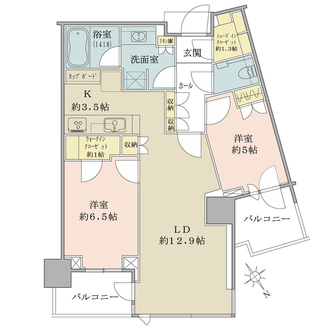 ＧＬＯＢＡＬ　ＦＲＯＮＴ　ＴＯＷＥＲの間取図