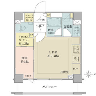 ウィルレーナ森下の間取図
