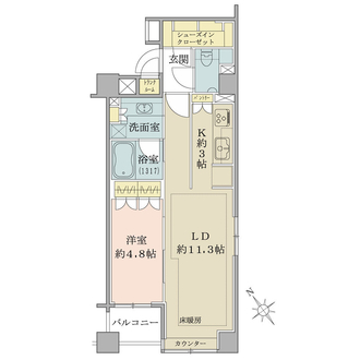 ブリリア恵比寿アイディーの間取図