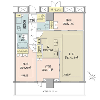 ザ・タワー十条の間取図