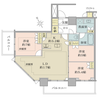 ザ・タワー十条の間取図