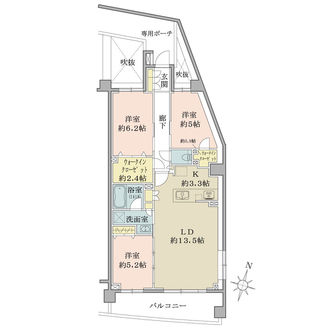 クレストフォルム生田グランヒルズの間取図
