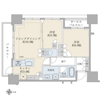 Ｂｒｉｌｌｉａ亀戸の間取図