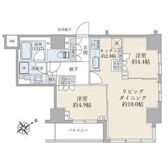 ブリリア日本橋茅場町の間取図