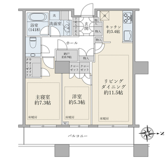 ブリリアタワー東京の間取図