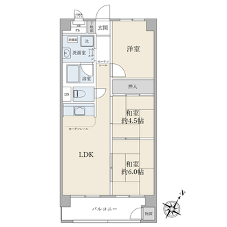 東建金町マンションの間取図